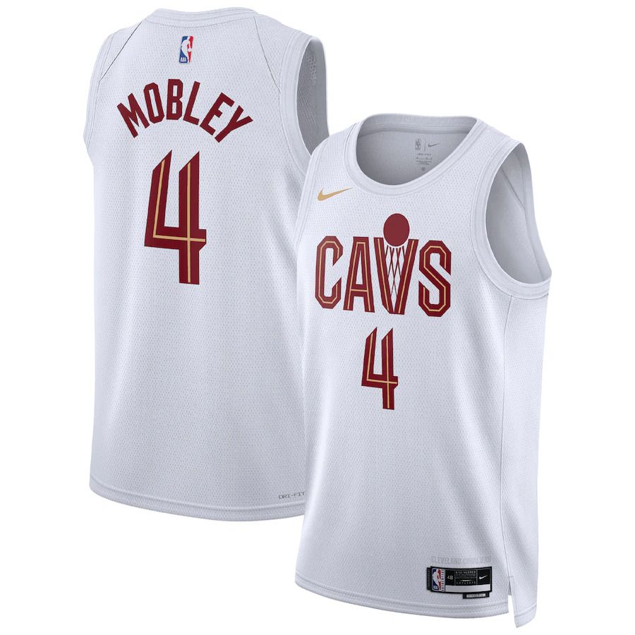 Men Cleveland Cavaliers #4 Evan Mobley Nike White Association Edition 2022-23 Swingman NBA Jersey